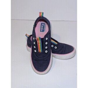 Keds Girls Topkick Navy Rainbow Slip-On Sneakers Medium Little Kid 13